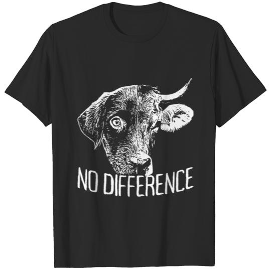 Discover No Difference Pro Vegan Vegetarian Veggie Cow Dog T-shirt