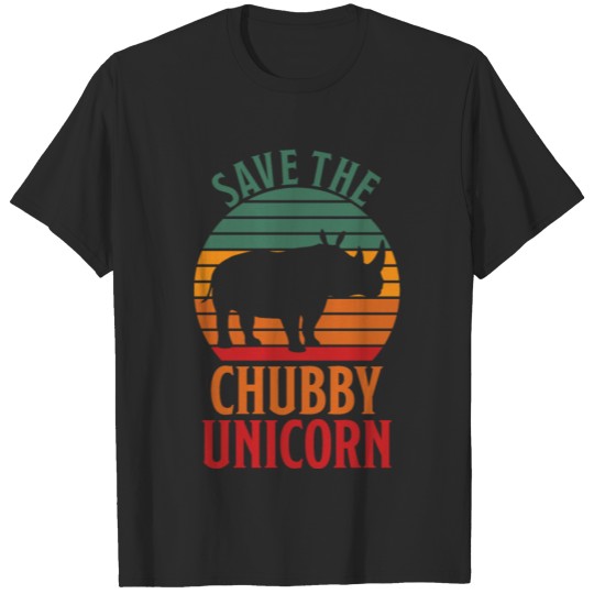 Discover Chubby unikorn rhinoceros unicorn vintage gift T-shirt
