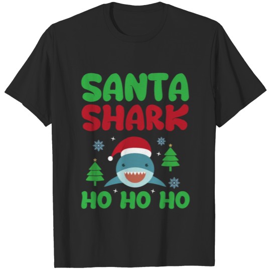 Discover Santa Jaws HoHoHo Funny Cute Christmas Design T-shirt