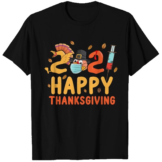 Happy Thanksgiving 2021 Turkey Mask Autumn Fall T-shirt