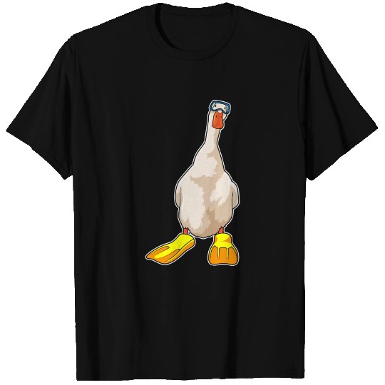 Duck as Diver with Flippers T-shirt