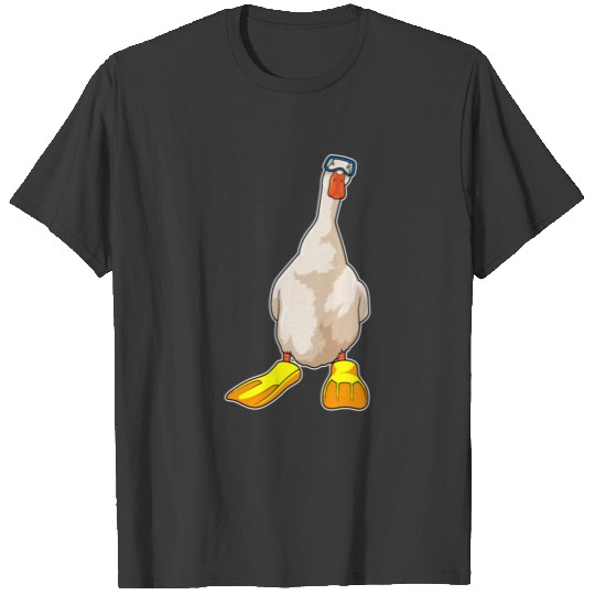 Duck as Diver with Flippers T-shirt