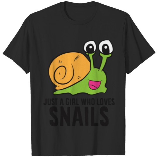 Discover Just A Girl Who Loves Snails Cute Snail Girl T-shirt