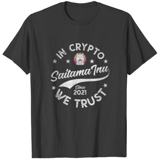 In crypto we trust saitama inu coin token vintage T-shirt