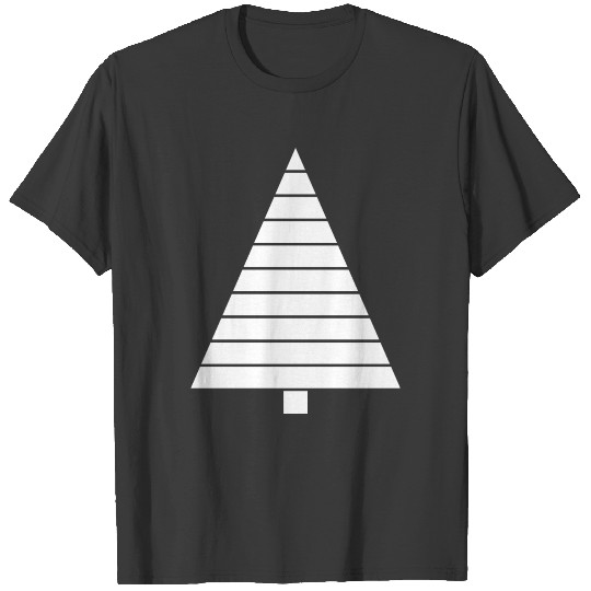 Christmas tree minimalistic white T-shirt
