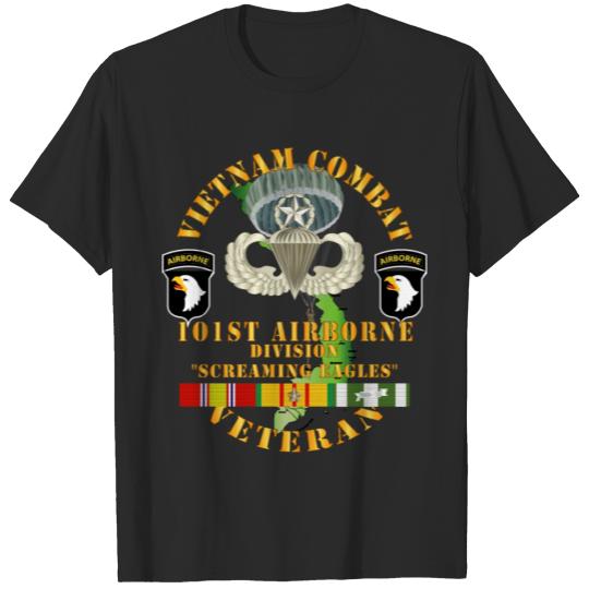 Army Vietnam Combat Veteran w 101st Airborne Div T-shirt