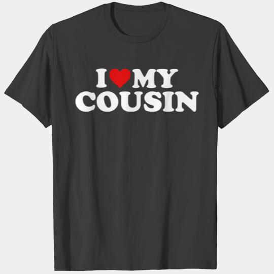 I Love My Cousin Red Heart T-shirt