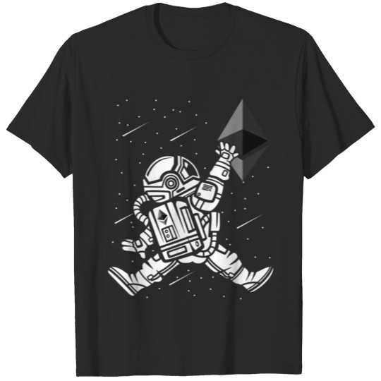 Discover Ethereum Coin Space Man Astronaut Jump Token T-shirt