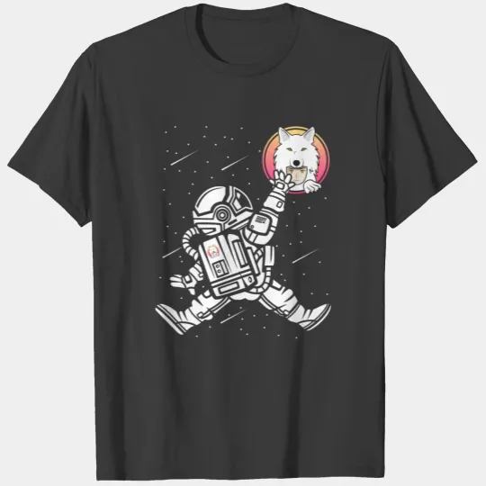 Saitama Inu Coin Space Man Astronaut Jump Token T-shirt