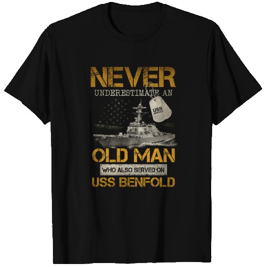 USS Benfold Army US Navy Veterans T-shirt