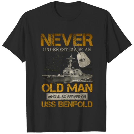 USS Benfold Army US Navy Veterans T-shirt