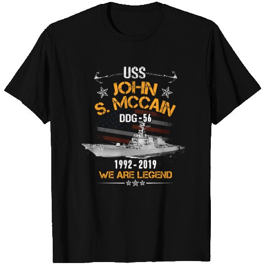 USS John S McCain DDG 56 Army US Navy Veterans T-shirt