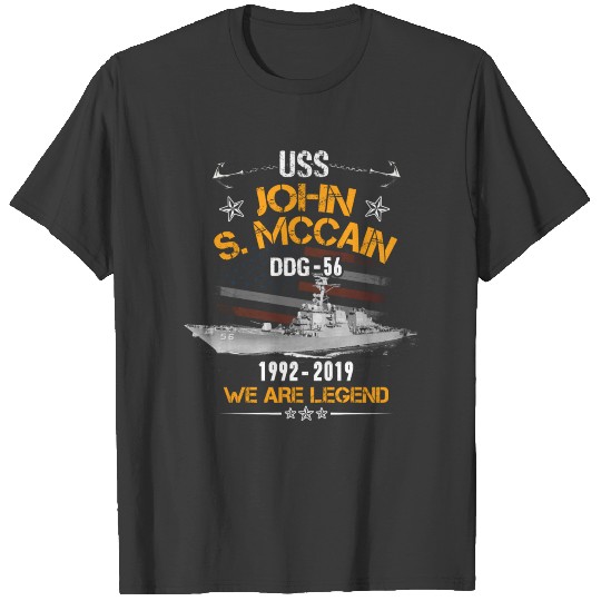 USS John S McCain DDG 56 Army US Navy Veterans T-shirt