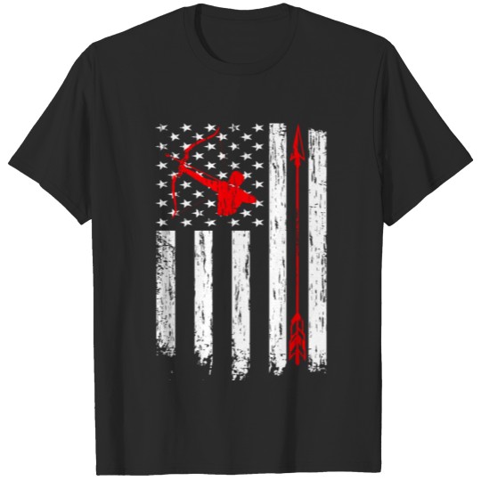 Discover Archery American Flag Archers Flag Archery Flag T-shirt