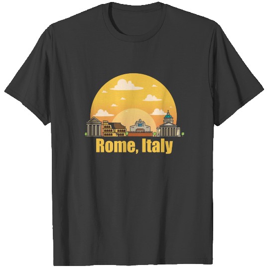 Rome Skyline Italy Traveling Europe T-shirt