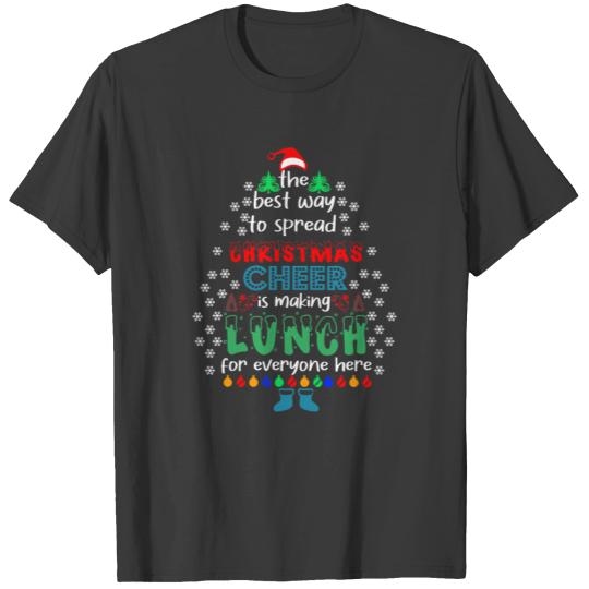 Funny Lunch Lady Christmas Cheer Christmas Xmas T T-shirt