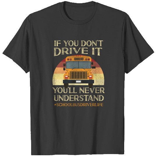 School Bus Driver Retro Vintage T-shirt
