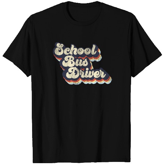 School Bus Driver Retro Vintage T-shirt