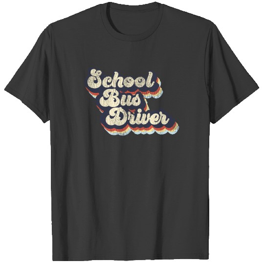 School Bus Driver Retro Vintage T-shirt