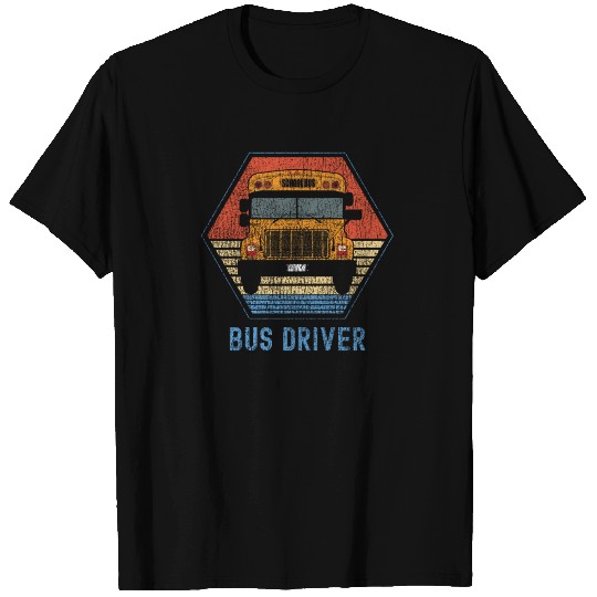 School Bus Driver Retro Vintage T-shirt