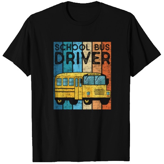 School Bus Driver Retro Vintage T-shirt
