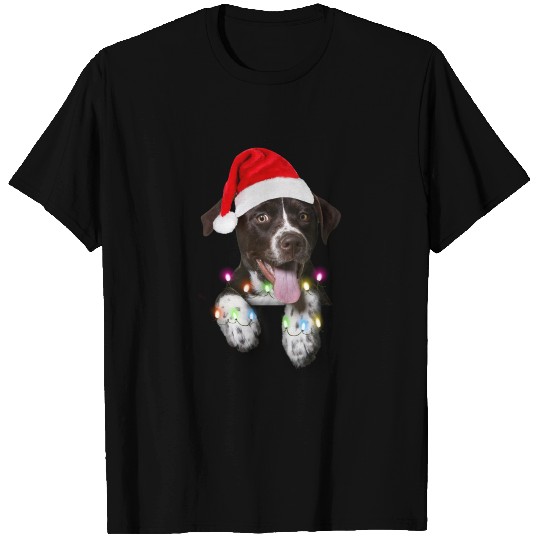 catahoula puppy sitting christmas light T-shirt