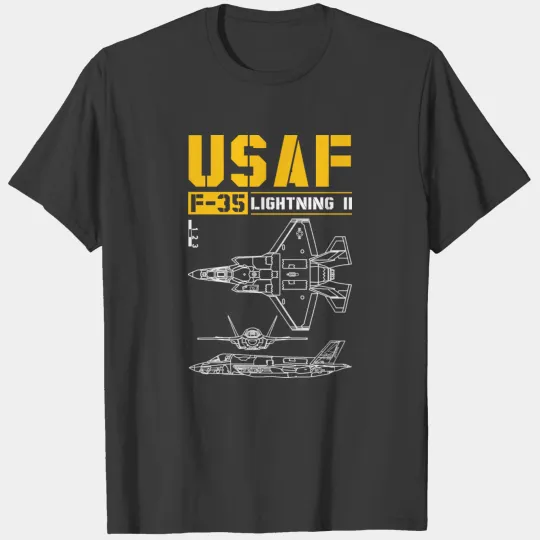 F 35 Lightning II US Airborne Fighter Pilot T-shirt