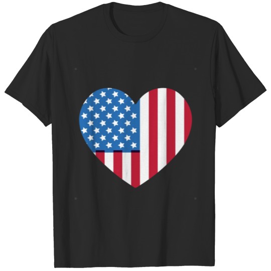 Discover American Flag Heart , 4th of July T-shirt
