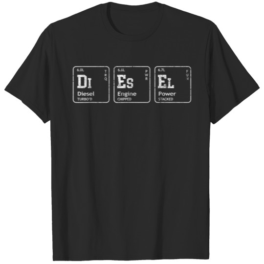 Discover DIESEL Element Tables Diesel Truck Breakdown 2435 T-shirt