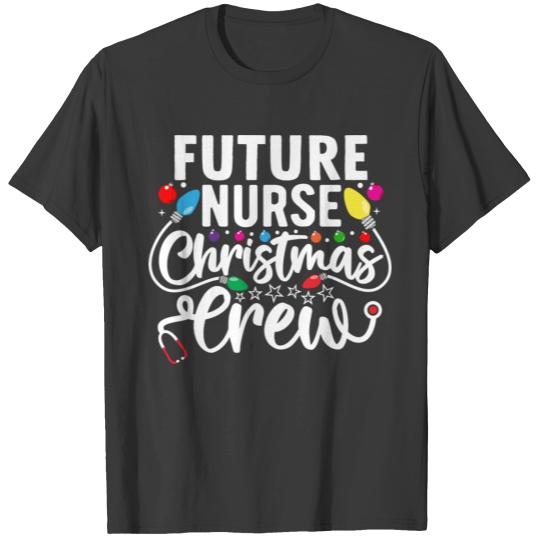 Future Nurse Christmas Crew Rn Nursing Student Squ T-shirt
