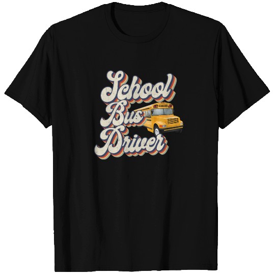 School Bus Driver Retro Vintage T-shirt
