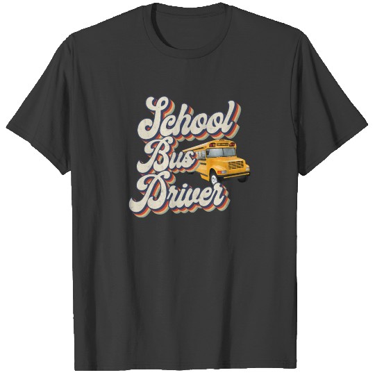 School Bus Driver Retro Vintage T-shirt