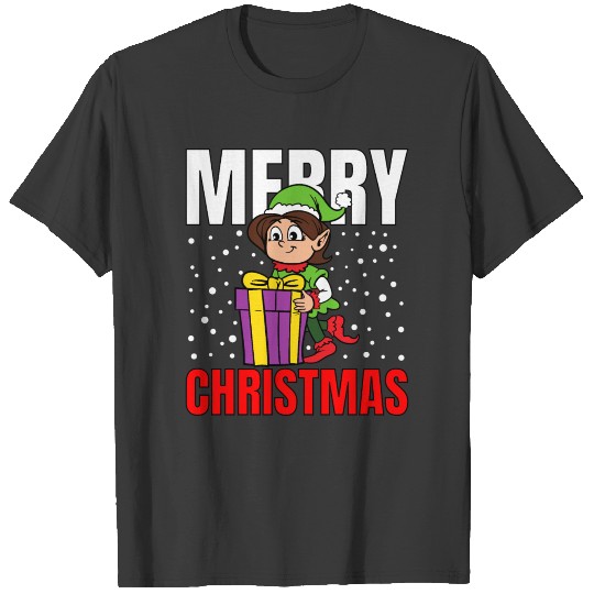 Merry Christmas Funny Elf Elves Gift T-shirt