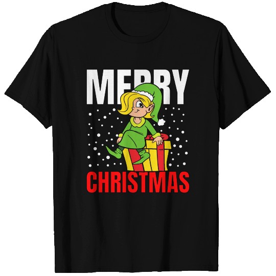 Merry Christmas Funny Elf Elves Gift T-shirt
