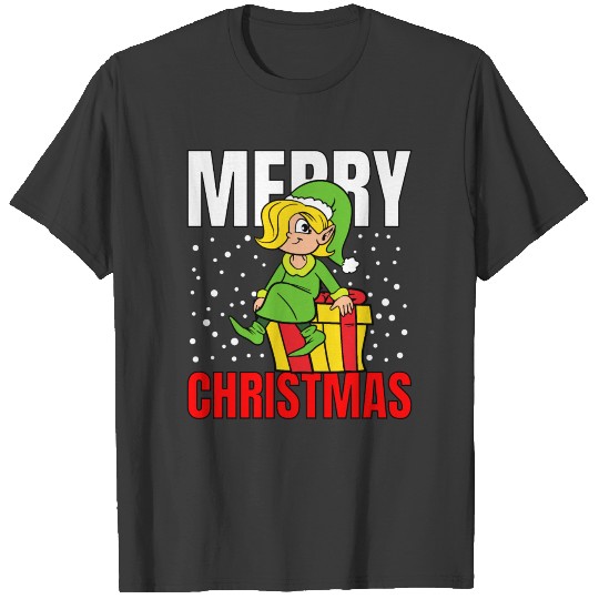 Merry Christmas Funny Elf Elves Gift T-shirt