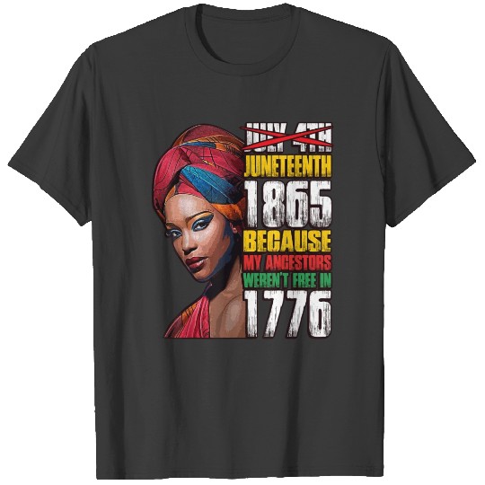 Juneteenth Queen African American Women T-shirt