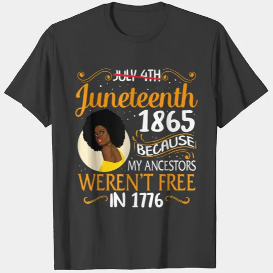 Juneteenth Queen African American Women T-shirt