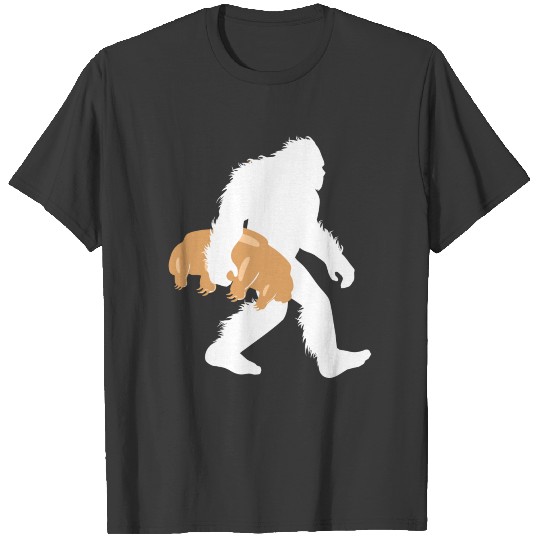 Bigfoot With Tardigrade Sasquatch Water Bear Micro T-shirt