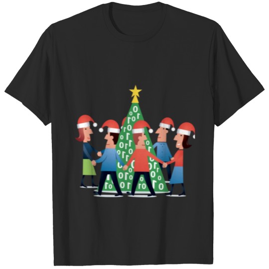 Discover Beautiful Christmas tree festival celebrate design T-shirt