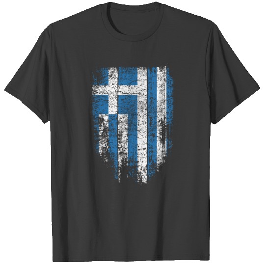 Greece Greek Flag Vintage Distressed Graphic T-shirt