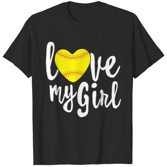 Discover I Love My Girls Mom Softball Shirt Cute Softball M T-shirt
