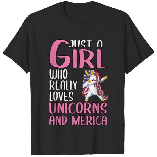 Discover Womens Gift Just A Girl Who Really Loves Unicorns T-shirt