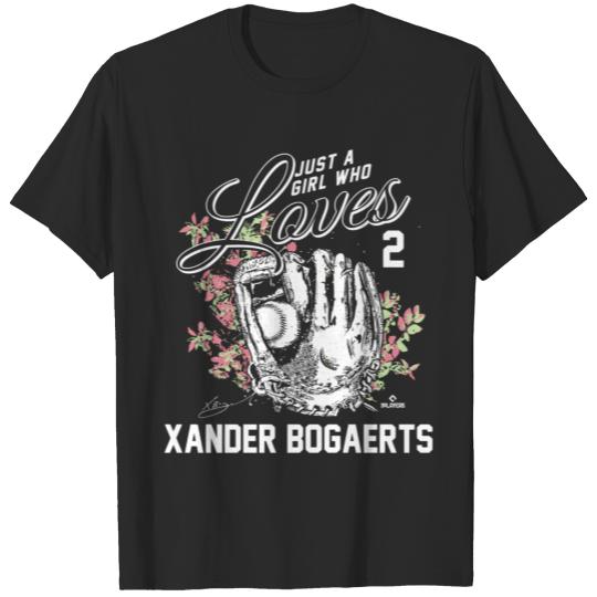 Discover Just A Girl Who Loves Xander Bogaerts T-shirt
