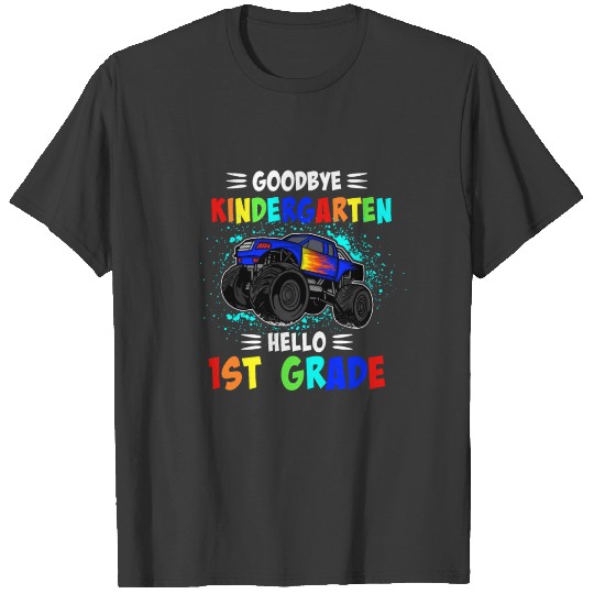 Monster Truck Enrollment Goodbye Kindergarten T-shirt