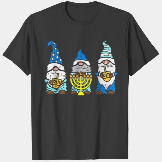 Jewish Gnomes Menorah Hanukkah Pajamas Chanukah T-shirt