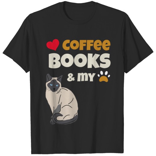 Discover I love books ,coffee and cats T-shirt