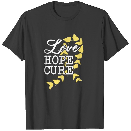 Childhood Cancer Awareness Love Hope Cure T-shirt
