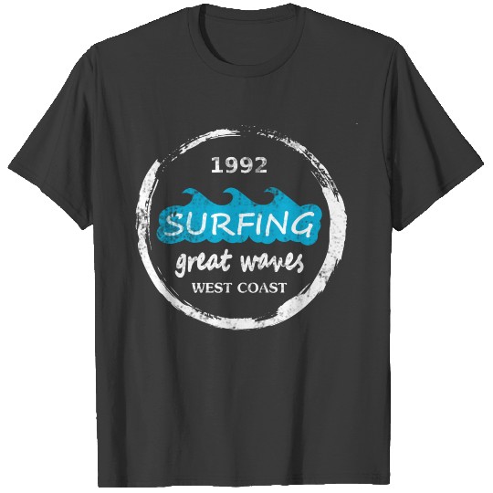 Surfing Great Waves West Coast 1992 T-shirt