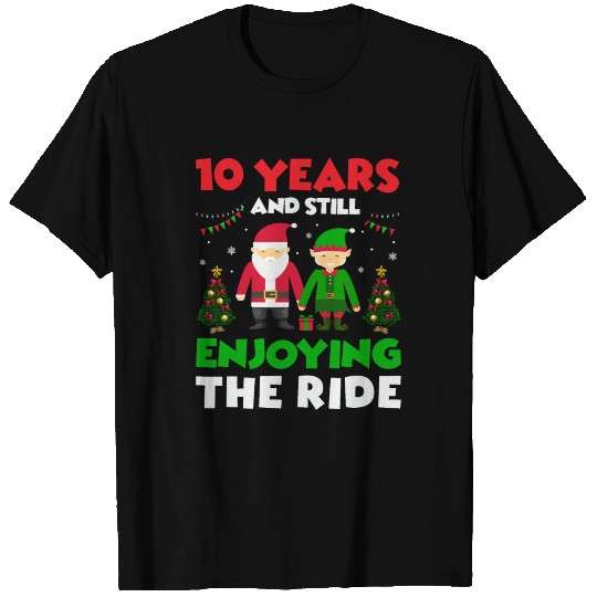 10th Anniversary Holiday Christmas Couples T-shirt