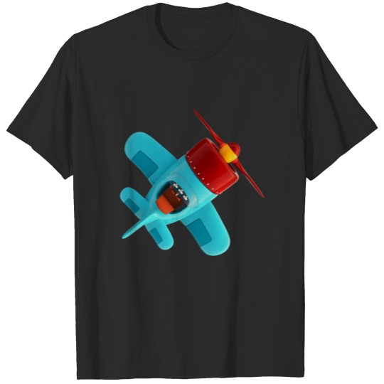 Discover cartoon plane diagonal T-shirt